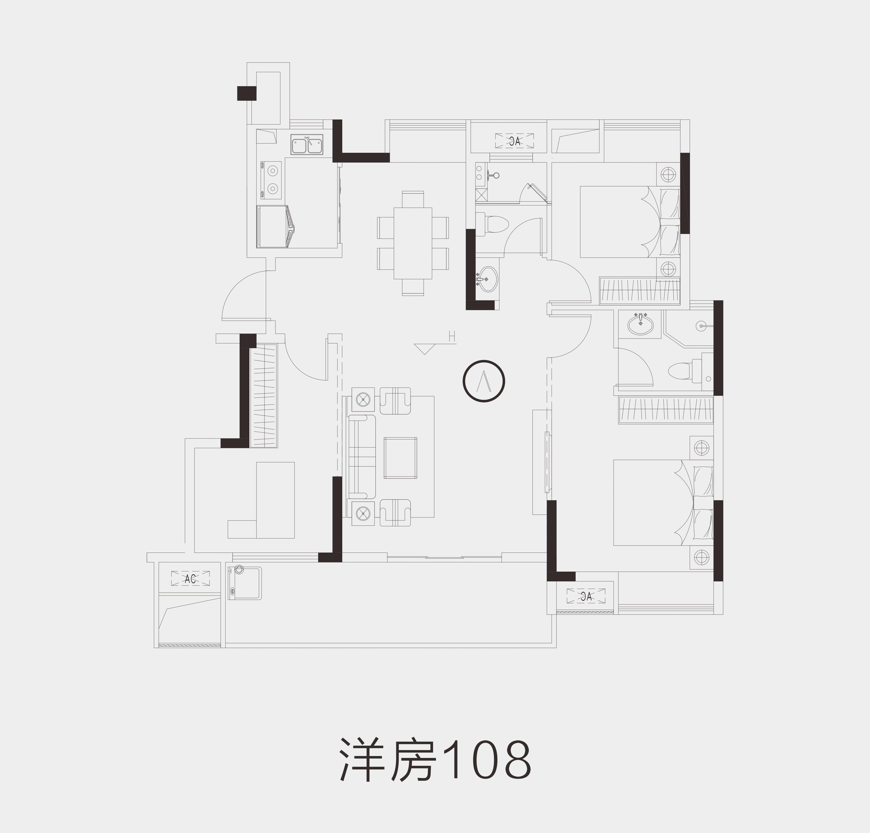 中基山河天城3室2厅