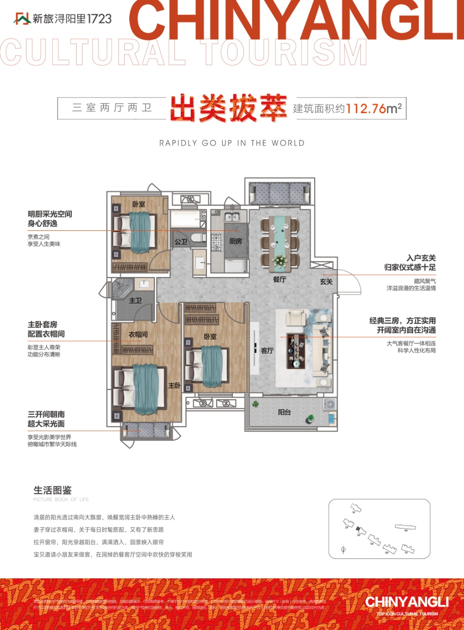 新旅·浔阳里1723112.76㎡户型